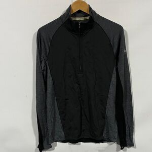 Smartwool merino sport 250 Black and Gray Quarter-Zip Pullover